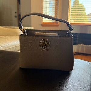 Tory Burch Britten Micro Grey Satchel